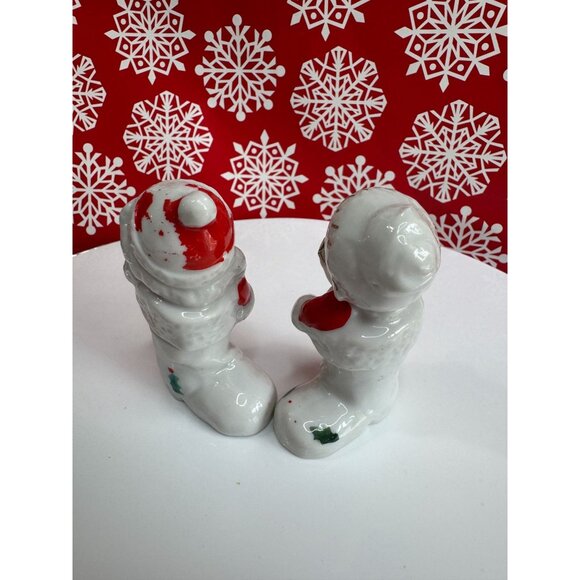 Vintage Japan Santa And Mrs Claus Porcelain Christmas Figurines   3.25" - Picture 3 of 5